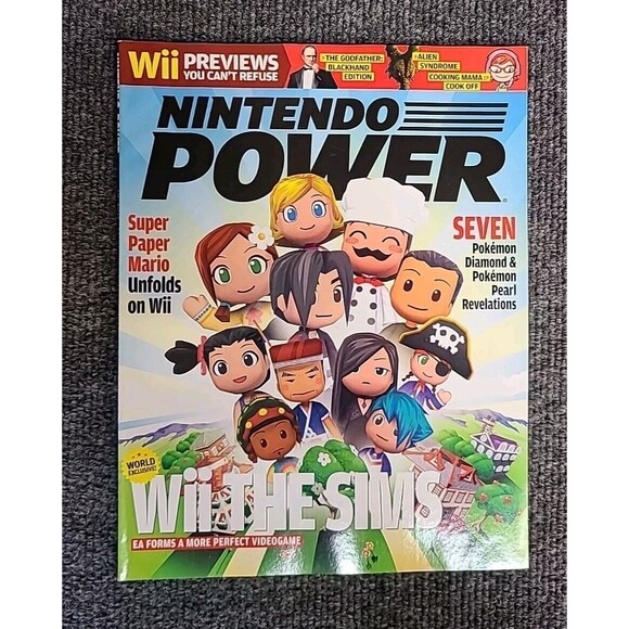 Nintendo Power Volume 214 Wii Sims With Alien Syndrome Poster Magazine 2007 - Picture 1 of 4